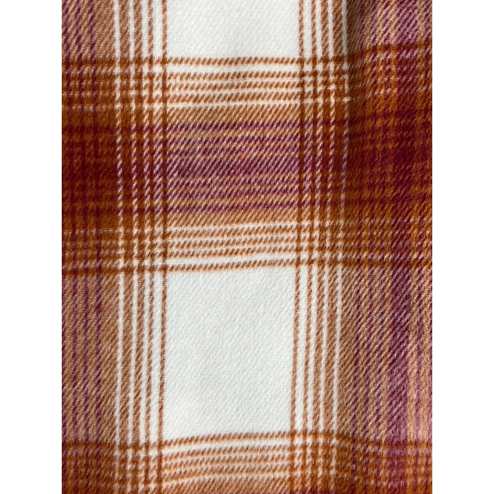 Workshop Plaid Shirt Jacket Shacket Rust Cream Fl… - image 5